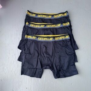 3 Pack Caterpillar Cooling Men's Black Boxer Briefs with Contour Pouch